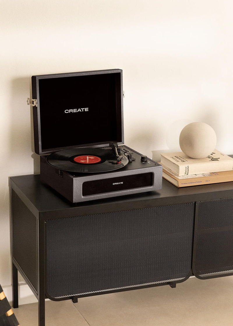 Record Player Compact, With Bluetooth, USB, SD, MicroSD and Mp3 Outlet Record Player Compact, With Bluetooth, USB, SD, MicroSD and Mp3 Record Player Compact, With Bluetooth, USB, SD, MicroSD and Mp3 CREATE