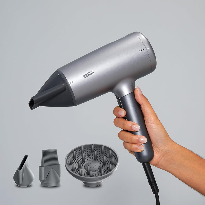 HD4.3 Hair Dryer, 2200W / Grey AIR DRYER 2200W GREY Hair Dryers HD4.3 Hair Dryer, 2200W / Grey AIR DRYER 2200W GREY HD4.3 Hair Dryer, 2200W / Grey AIR DRYER 2200W GREY Braun