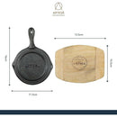 Artesà  Cast Iron Mini Fry Pan with Board Cast Iron Artesà  Cast Iron Mini Fry Pan with Board Artesà  Cast Iron Mini Fry Pan with Board KitchenCraft