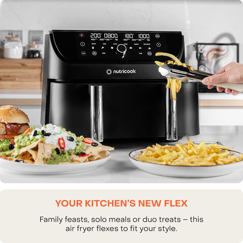 Air Fryer Duo 2 Flexzone, 8.5L Air Fryers Air Fryer Duo 2 Flexzone, 8.5L Air Fryer Duo 2 Flexzone, 8.5L Nutricook