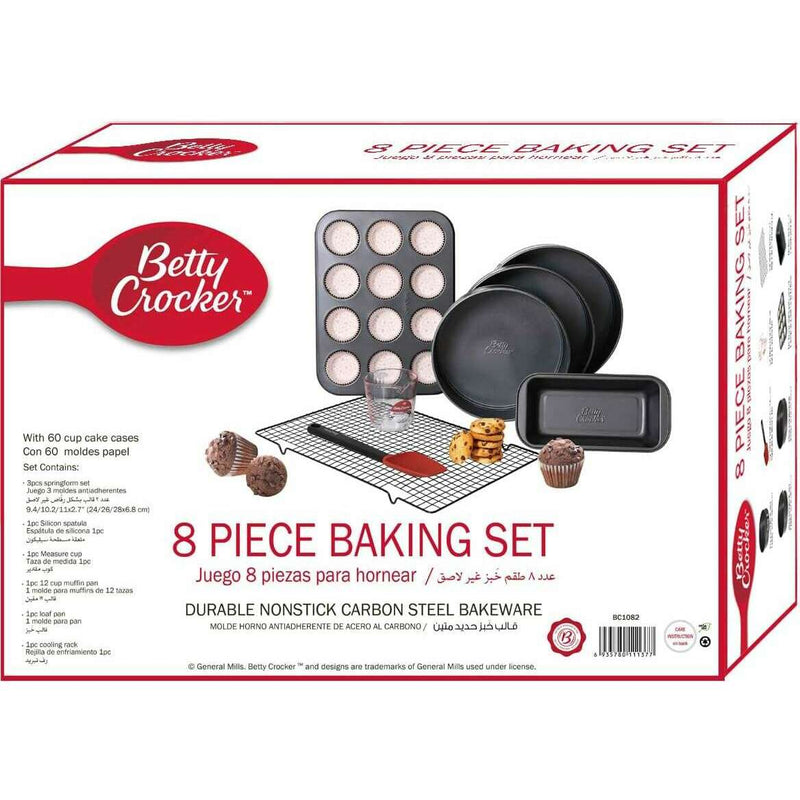 Baking Set, 8 Pieces Bakeware Baking Set, 8 Pieces Baking Set, 8 Pieces Betty Crocker