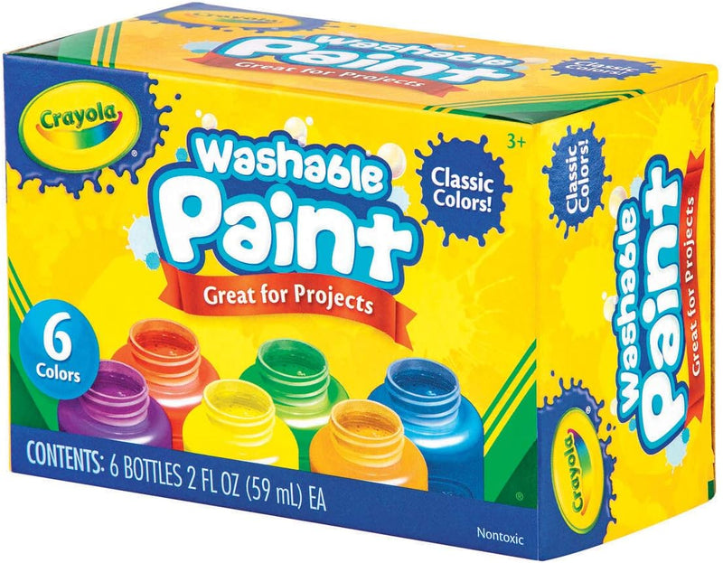 6 Washable Kids Paint, At Home Activities Art & Crafts 6 Washable Kids Paint, At Home Activities 6 Washable Kids Paint, At Home Activities Crayola