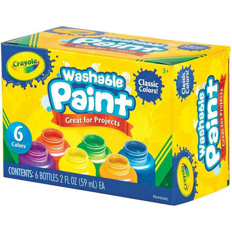 6 Washable Kids Paint, At Home Activities Art & Crafts 6 Washable Kids Paint, At Home Activities 6 Washable Kids Paint, At Home Activities Crayola