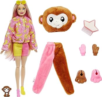 Cutie Reveal Jungle Series Fashion Doll with Monkey Plush Costume Barbie Cutie Reveal Jungle Series Fashion Doll with Monkey Plush Costume Cutie Reveal Jungle Series Fashion Doll with Monkey Plush Costume Barbie