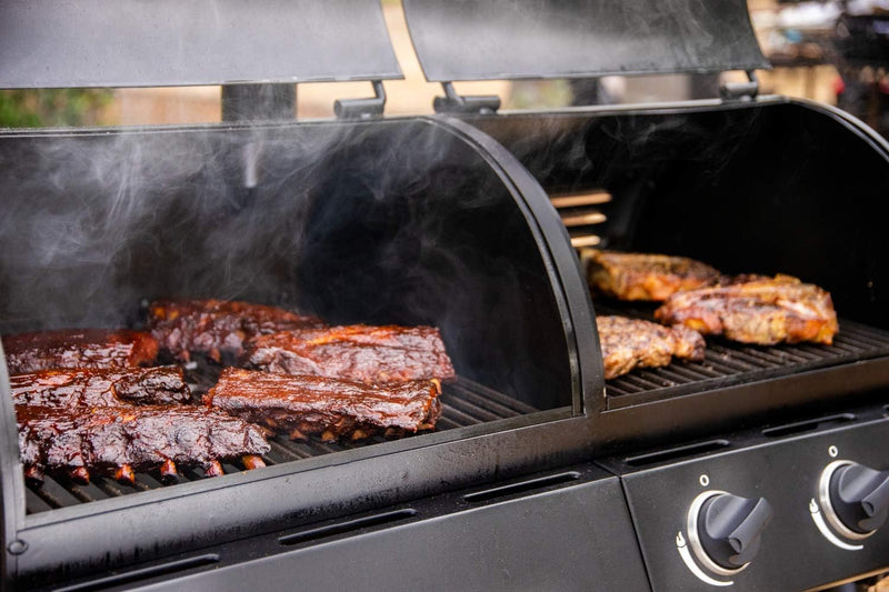 Oklahoma Joe's Longhorn Combo Charcoal/Gas Smoker & Grill Outdoor Barbque Oklahoma Joe's Longhorn Combo Charcoal/Gas Smoker & Grill Oklahoma Joe's Longhorn Combo Charcoal/Gas Smoker & Grill CharBroil