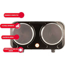 Electric Cooker 2 Plates 15.5/15.5 2000W hot Plate Electric Cooker 2 Plates 15.5/15.5 2000W Electric Cooker 2 Plates 15.5/15.5 2000W Ardes