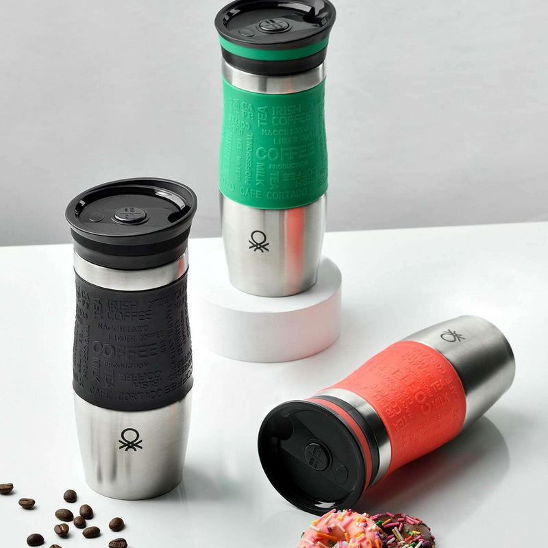 Vacuum Travel Mug 400 ml Stainless Steel Flask Vacuum Travel Mug 400 ml Vacuum Travel Mug 400 ml United Colors of Benetton