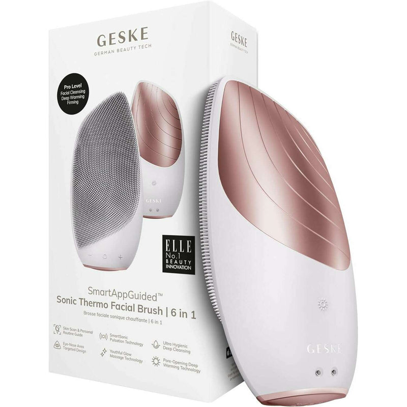 SmartAppGuided™ Sonic Thermo Facial Brush | 6 in 1 Skin Cleansing Brushes & Systems SmartAppGuided™ Sonic Thermo Facial Brush | 6 in 1 SmartAppGuided™ Sonic Thermo Facial Brush | 6 in 1 Geske