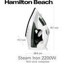 Anti-Drip, Anti-calc & Non-Stick soleplate Steam Iron 2200W Ironing Machine Anti-Drip, Anti-calc & Non-Stick soleplate Steam Iron 2200W Anti-Drip, Anti-calc & Non-Stick soleplate Steam Iron 2200W Hamilton Beach