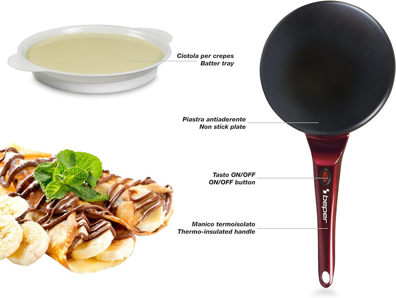 Electric Crepe Maker with Handle  Electric Crepe Maker with Handle Electric Crepe Maker with Handle Beper