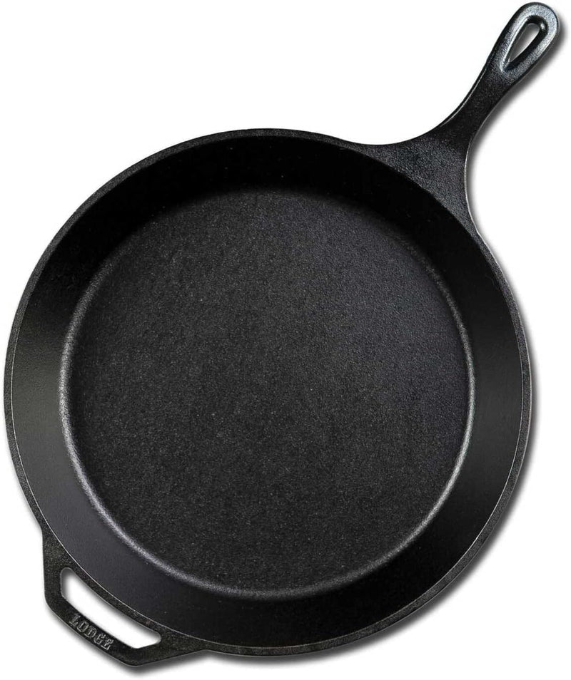 Pre-Seasoned Cast Iron Skillet With Assist Handle, 38cm, Black  Pre-Seasoned Cast Iron Skillet With Assist Handle, 38cm, Black Pre-Seasoned Cast Iron Skillet With Assist Handle, 38cm, Black The German Outlet