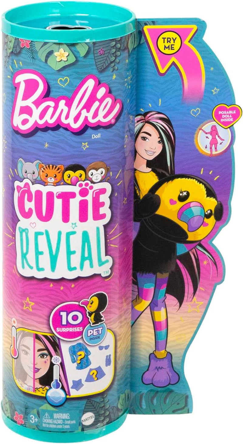 Cutie Reveal Jungle Series Fashion Doll with Toucan Plush Costume Barbie Cutie Reveal Jungle Series Fashion Doll with Toucan Plush Costume Cutie Reveal Jungle Series Fashion Doll with Toucan Plush Costume Barbie