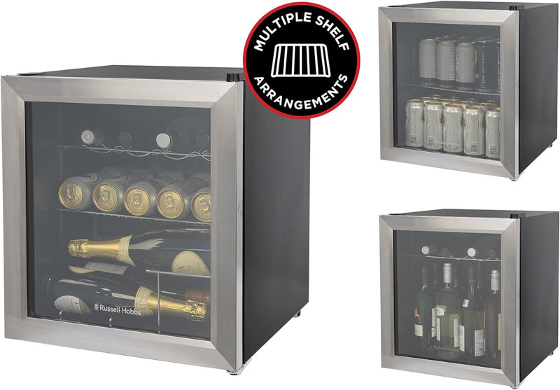 Table Top Wine/Drinks Cooler with Glass Door mini fridge Table Top Wine/Drinks Cooler with Glass Door Table Top Wine/Drinks Cooler with Glass Door Russell Hobbs