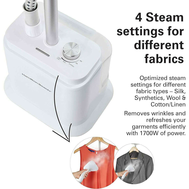 Garment Steamer With Fabric Brush 1700W Ironing Machine Garment Steamer With Fabric Brush 1700W Garment Steamer With Fabric Brush 1700W Hamilton Beach