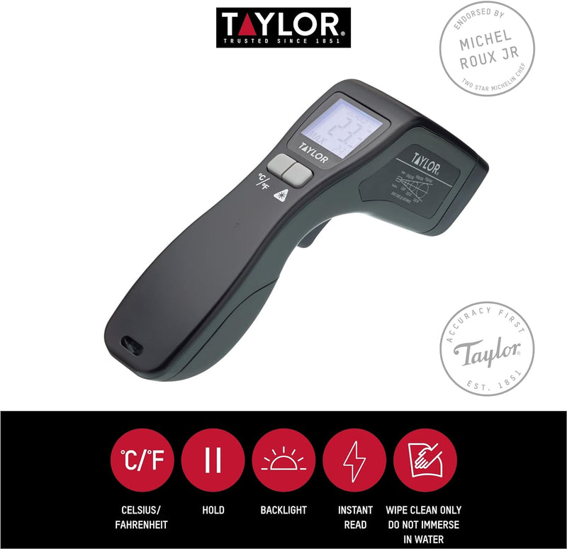 Taylor Pro Digital Non-Contact Infrared Thermometer thermometer Taylor Pro Digital Non-Contact Infrared Thermometer Taylor Pro Digital Non-Contact Infrared Thermometer KitchenCraft