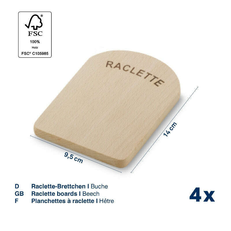 Raclette Boards Baar 4 Pieces Raclette Raclette Boards Baar 4 Pieces Raclette Boards Baar 4 Pieces Kela