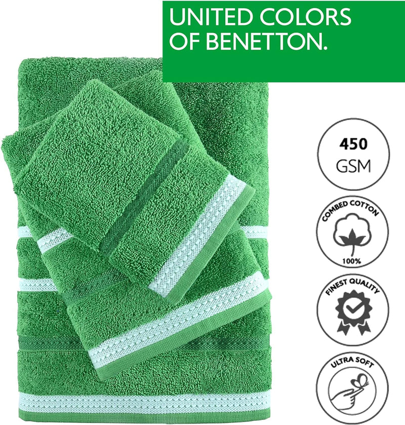 Striped Green, Set of 3 Bath Towels Bathroom Towels Striped Green, Set of 3 Bath Towels Striped Green, Set of 3 Bath Towels United Colors of Benetton