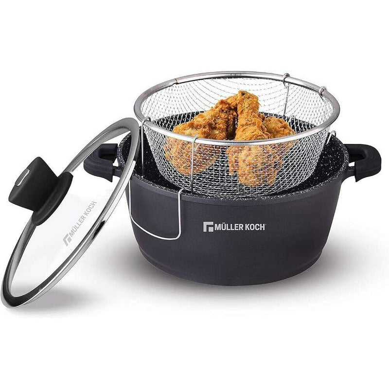 Die-Cast Deep Fryer 26cm Cooking Pot Die-Cast Deep Fryer 26cm Die-Cast Deep Fryer 26cm Muller Koch