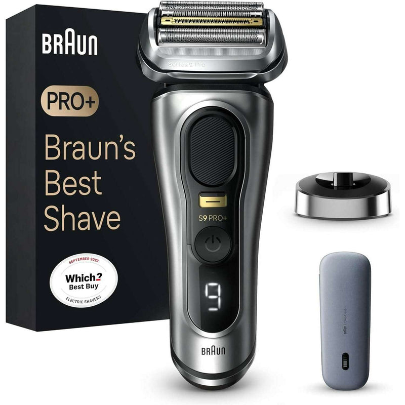 Series 9 Pro+ Wet & Dry Shaver With Power Case & Charging Stand Grooming Kit Series 9 Pro+ Wet & Dry Shaver With Power Case & Charging Stand Series 9 Pro+ Wet & Dry Shaver With Power Case & Charging Stand Braun