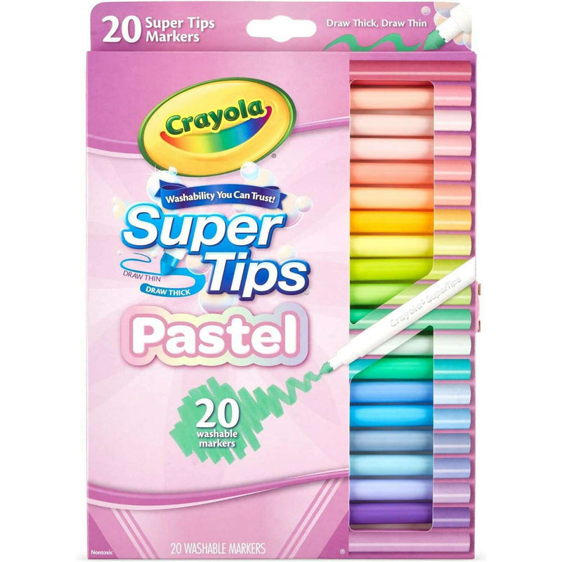 Pastel Supertip Washable Markers, Fine Point Art & Crafts Pastel Supertip Washable Markers, Fine Point Pastel Supertip Washable Markers, Fine Point Crayola