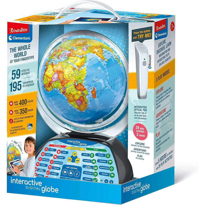 Digital Interactive Globe for Kids - Eng Educational Games Digital Interactive Globe for Kids - Eng Digital Interactive Globe for Kids - Eng CLEMENTONI