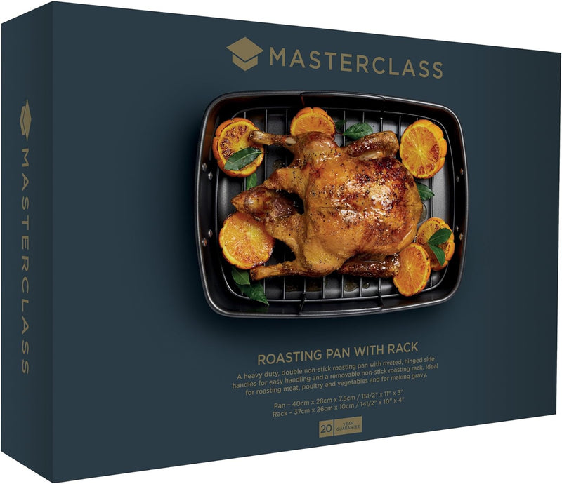 MasterClass Non-Stick Roasting Pan with Rack  MasterClass Non-Stick Roasting Pan with Rack MasterClass Non-Stick Roasting Pan with Rack The German Outlet