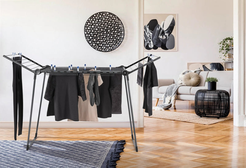 Pegasus 150 Solid Slim Black Clothes Airer laundry Pegasus 150 Solid Slim Black Clothes Airer Pegasus 150 Solid Slim Black Clothes Airer LEIFHEIT
