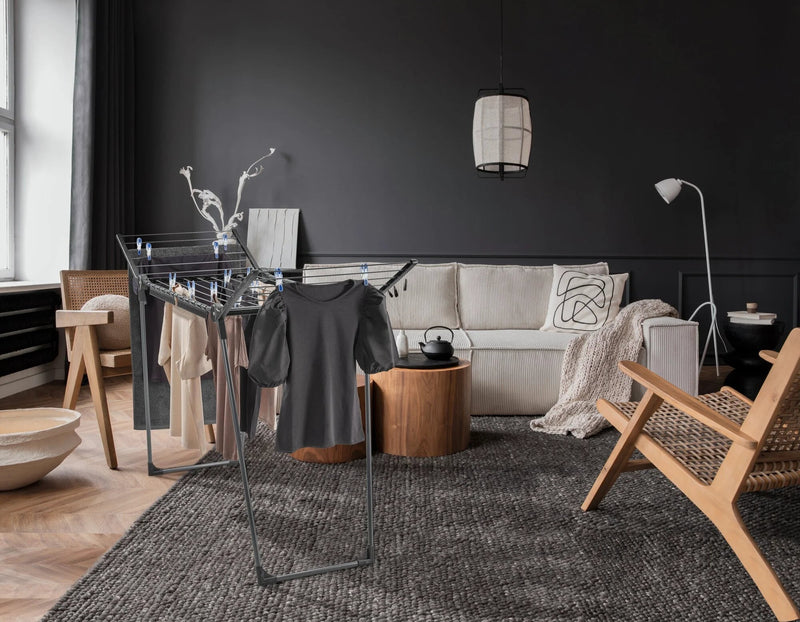 Pegasus 150 Solid Slim Black Clothes Airer laundry Pegasus 150 Solid Slim Black Clothes Airer Pegasus 150 Solid Slim Black Clothes Airer LEIFHEIT