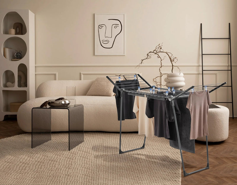 Pegasus 150 Solid Slim Black Clothes Airer laundry Pegasus 150 Solid Slim Black Clothes Airer Pegasus 150 Solid Slim Black Clothes Airer LEIFHEIT