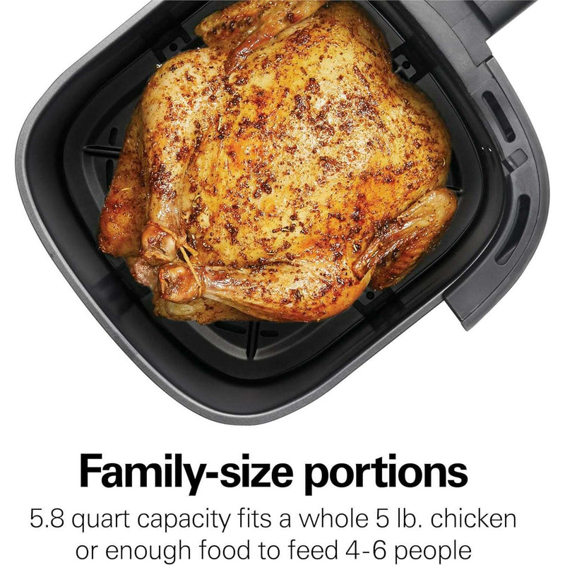 5.5 Liter Digital Air Fryer with Nonstick Basket Air Fryers 5.5 Liter Digital Air Fryer with Nonstick Basket 5.5 Liter Digital Air Fryer with Nonstick Basket Hamilton Beach