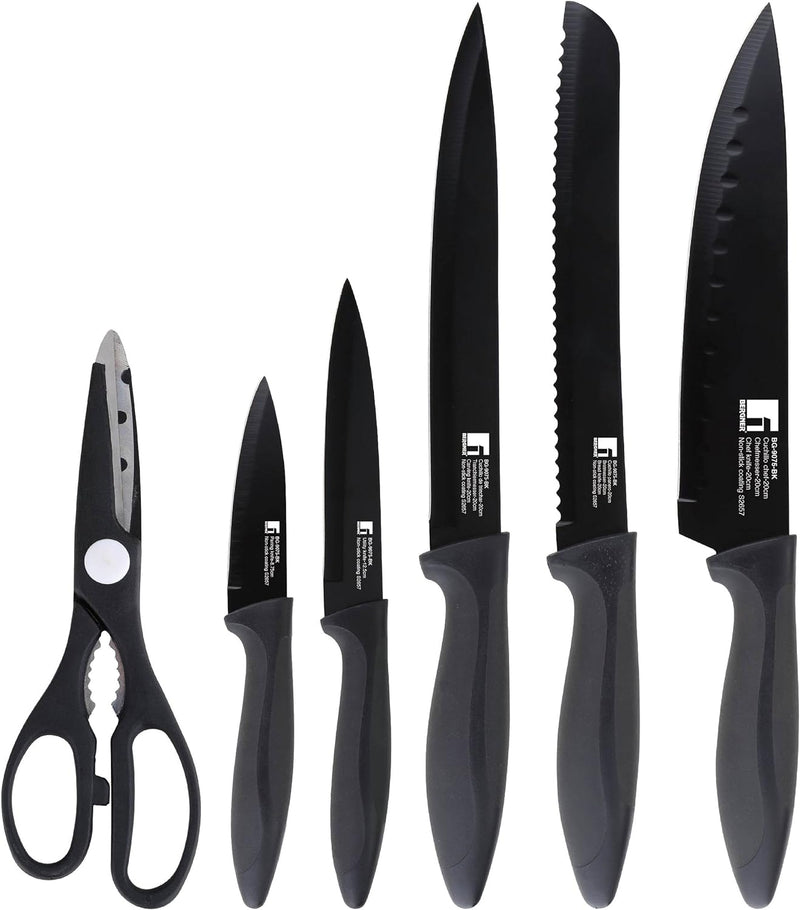 Osaka Kitchen tools, Set of 5 - Black knives set Osaka Kitchen tools, Set of 5 - Black Osaka Kitchen tools, Set of 5 - Black Bergner
