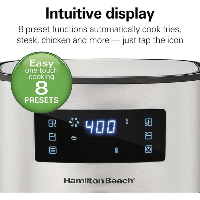 5.5 Liter Digital Air Fryer with Nonstick Basket Air Fryers 5.5 Liter Digital Air Fryer with Nonstick Basket 5.5 Liter Digital Air Fryer with Nonstick Basket Hamilton Beach