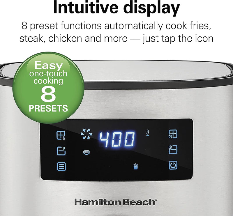 5.5 Liter Digital Air Fryer with Nonstick Basket Air Fryers 5.5 Liter Digital Air Fryer with Nonstick Basket 5.5 Liter Digital Air Fryer with Nonstick Basket Hamilton Beach