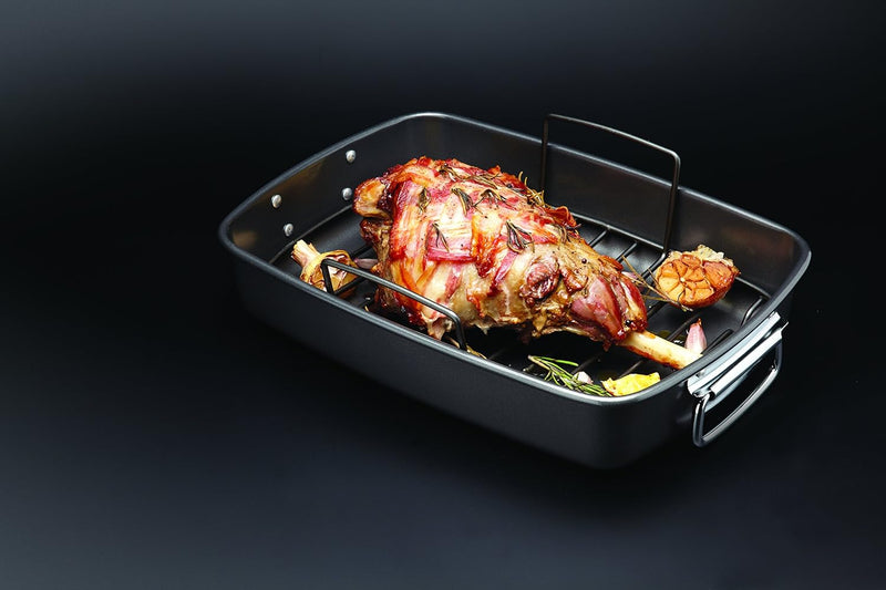 MasterClass Non-Stick Roasting Pan with Rack  MasterClass Non-Stick Roasting Pan with Rack MasterClass Non-Stick Roasting Pan with Rack The German Outlet