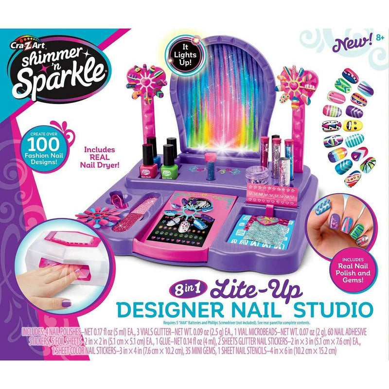 8-in-1 Lite-Up Designer Nail Studio kids cosmetics 8-in-1 Lite-Up Designer Nail Studio 8-in-1 Lite-Up Designer Nail Studio crazart