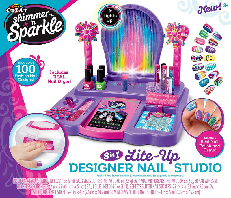 8-in-1 Lite-Up Designer Nail Studio kids cosmetics 8-in-1 Lite-Up Designer Nail Studio 8-in-1 Lite-Up Designer Nail Studio crazart