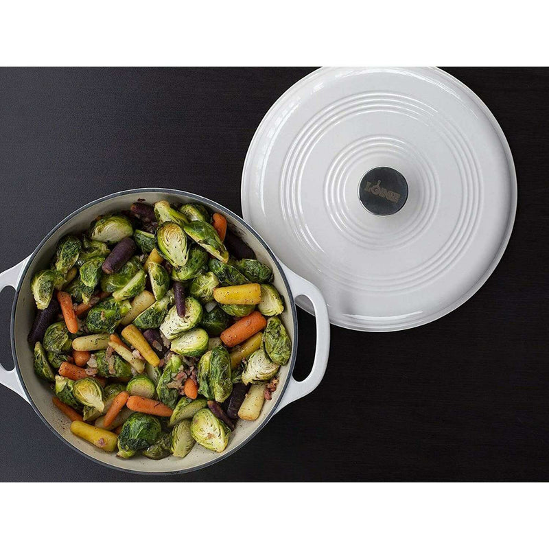 7.38L White Enameled Cast Iron Dutch Oven Dutch Ovens 7.38L White Enameled Cast Iron Dutch Oven 7.38L White Enameled Cast Iron Dutch Oven Lodge