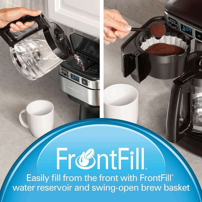 Front-Fill® 12 Cup Programmable Coffee Maker with Swing-Out Basket Coffee machine Front-Fill® 12 Cup Programmable Coffee Maker with Swing-Out Basket Front-Fill® 12 Cup Programmable Coffee Maker with Swing-Out Basket Hamilton Beach