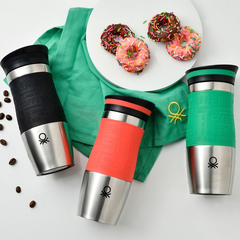 Vacuum Travel Mug 400 ml Stainless Steel Flask Vacuum Travel Mug 400 ml Vacuum Travel Mug 400 ml United Colors of Benetton