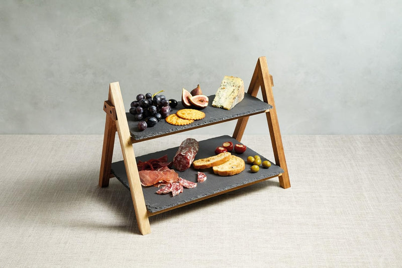 Artesà 2 Tier Slate & Wood Serving Stand Serving Trays Artesà 2 Tier Slate & Wood Serving Stand Artesà 2 Tier Slate & Wood Serving Stand KitchenCraft