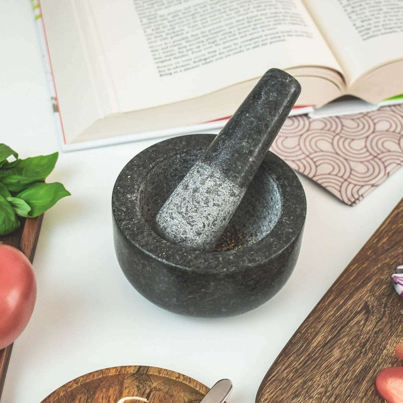 Premium Solid Granite Pestle and Mortar -15.5 cm Outlet Premium Solid Granite Pestle and Mortar -15.5 cm Premium Solid Granite Pestle and Mortar -15.5 cm Savisto