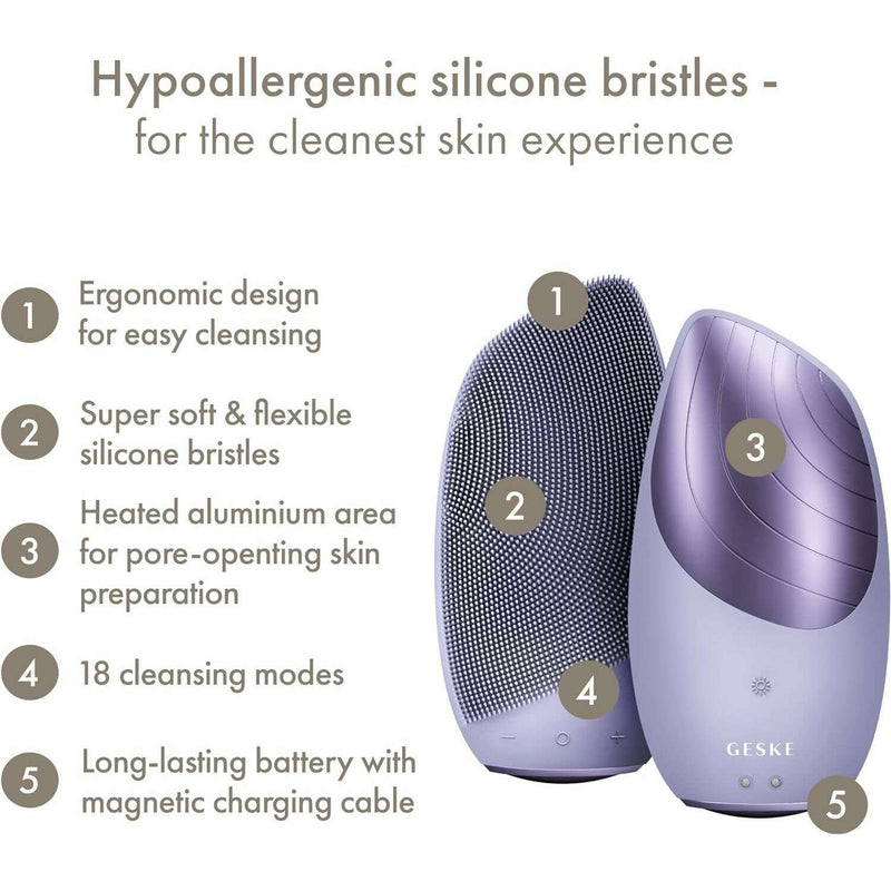 SmartAppGuided™ Sonic Thermo Facial Brush | 6 in 1 Skin Cleansing Brushes & Systems SmartAppGuided™ Sonic Thermo Facial Brush | 6 in 1 SmartAppGuided™ Sonic Thermo Facial Brush | 6 in 1 Geske