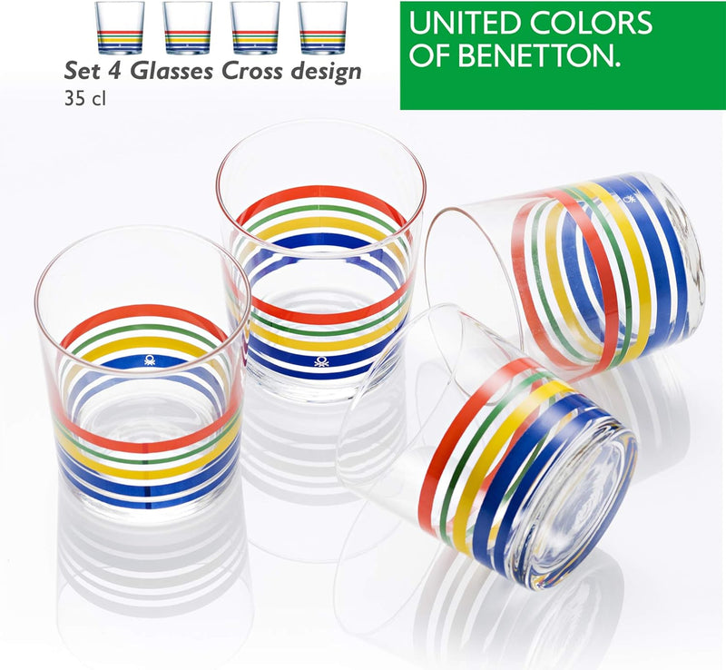 Rainbow Collection, Set of 4 Drinking Cups Glass cups Rainbow Collection, Set of 4 Drinking Cups Rainbow Collection, Set of 4 Drinking Cups United Colors of Benetton