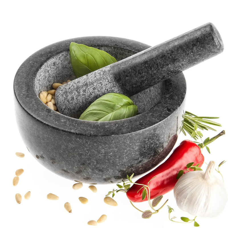 Premium Solid Granite Pestle and Mortar -15.5 cm Outlet Premium Solid Granite Pestle and Mortar -15.5 cm Premium Solid Granite Pestle and Mortar -15.5 cm Savisto