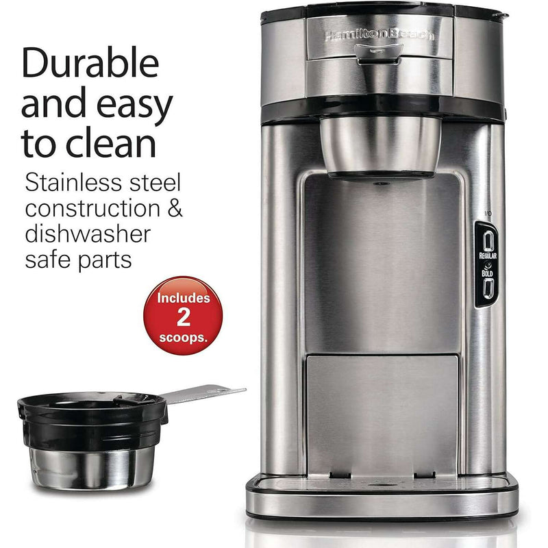 The Scoop® Single-Serve Coffee Maker, Stainless Coffee machine The Scoop® Single-Serve Coffee Maker, Stainless The Scoop® Single-Serve Coffee Maker, Stainless Hamilton Beach