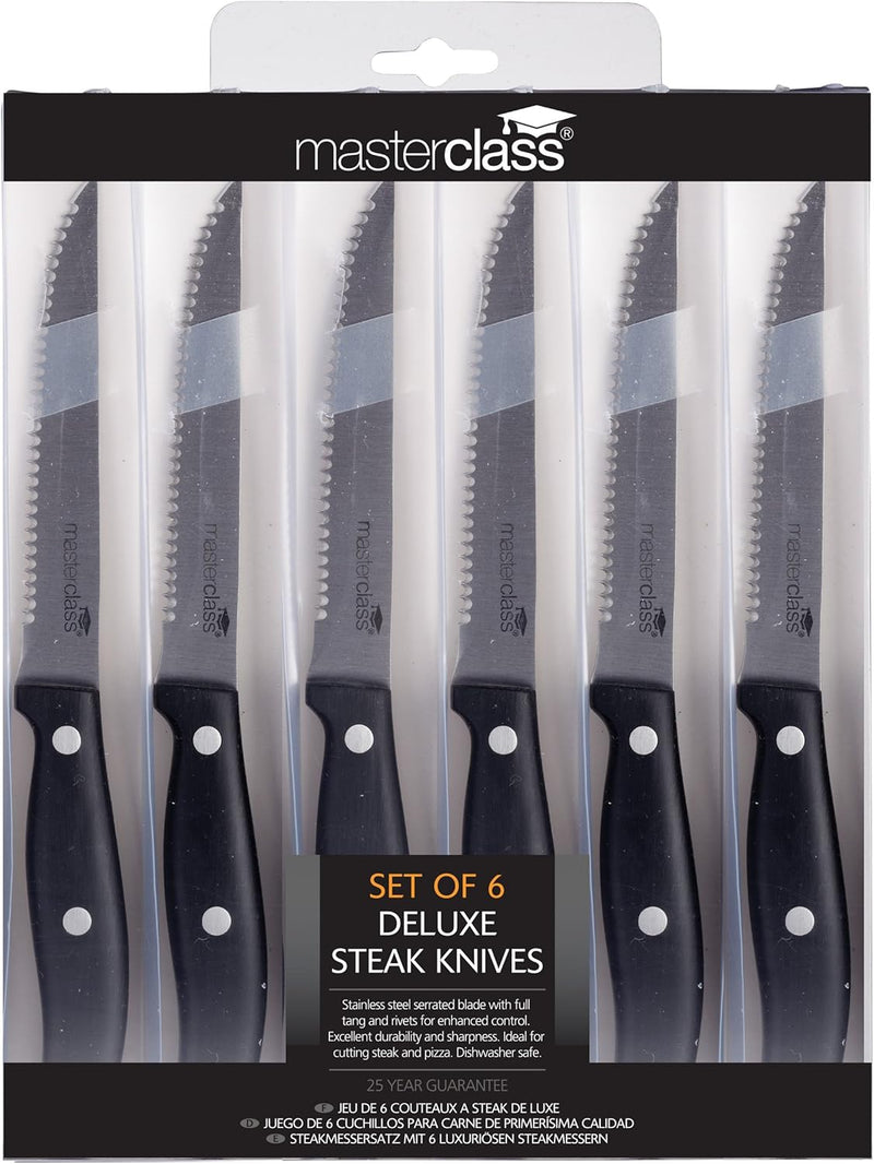 MasterClass Deluxe 6 Piece Steak Set knives set MasterClass Deluxe 6 Piece Steak Set MasterClass Deluxe 6 Piece Steak Set KitchenCraft