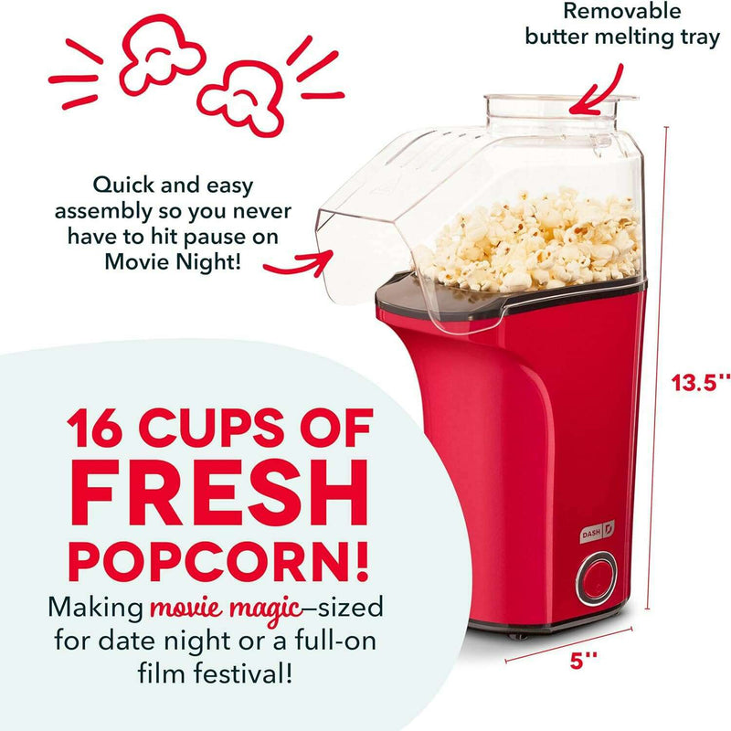 Hot Air Popcorn Popper Maker Pop corn Makers Hot Air Popcorn Popper Maker Hot Air Popcorn Popper Maker Dash