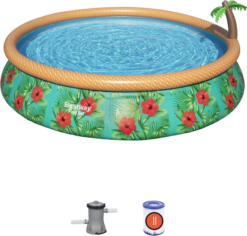 Family Pool Paradise Palm 4.57m x 84cm home pool Family Pool Paradise Palm 4.57m x 84cm Family Pool Paradise Palm 4.57m x 84cm Bestway