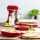 Stoneware Rectangular Ceramic Non-Stick Coating Baker Oven Dishes Stoneware Rectangular Ceramic Non-Stick Coating Baker Stoneware Rectangular Ceramic Non-Stick Coating Baker KitchenAid
