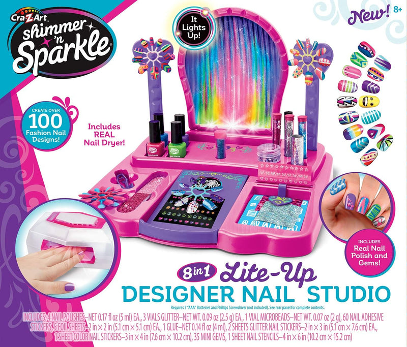 8-in-1 Lite-Up Designer Nail Studio kids cosmetics 8-in-1 Lite-Up Designer Nail Studio 8-in-1 Lite-Up Designer Nail Studio crazart